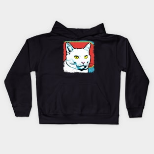 Turkish Van Pop Art - Cat Lover Gift Kids Hoodie